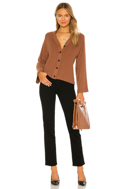 Shop Enza Costa Sweater Knit Cardigan In Hazel