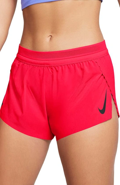 Shop Nike Aeroswift Dri-fit Running Shorts In Bright Crimson/ Black