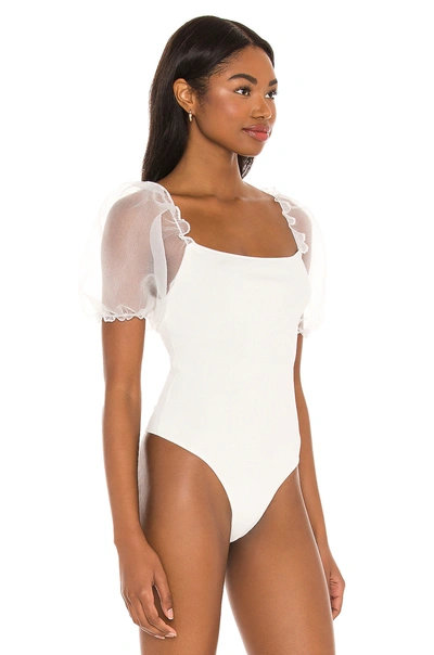 Shop Astr Darling Bodysuit In White