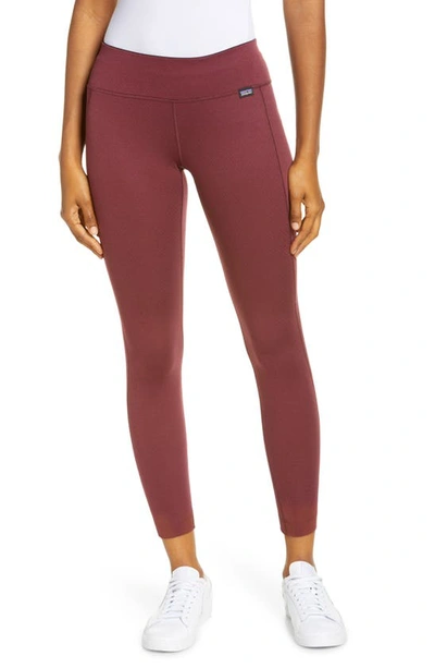 Shop Patagonia Capilene® Midweight Base Layer Pants In Chicory Red -lt Chicory Red