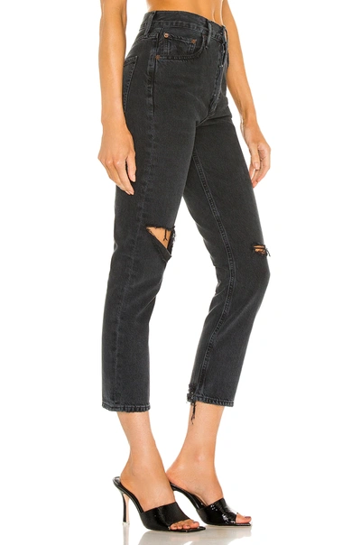 Shop Agolde Riley High Rise Straight Crop In Contraband