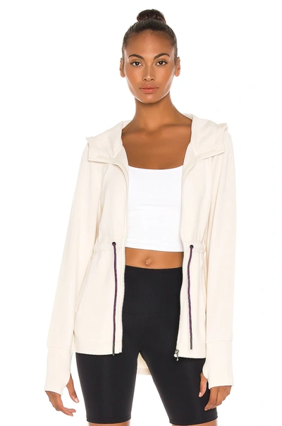 Shop Varley Colby Hoodie In Pristine Ivory