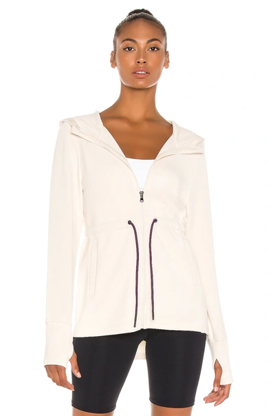 Shop Varley Colby Hoodie In Pristine Ivory