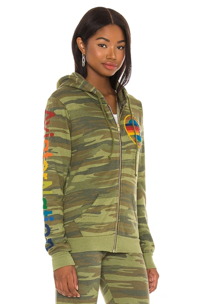 Shop Aviator Nation Zip Hoodie In Camo