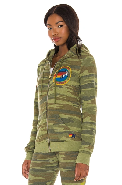 Shop Aviator Nation Zip Hoodie In Camo