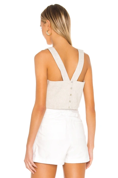 L'academie The Rochelle Crop Top In Beige