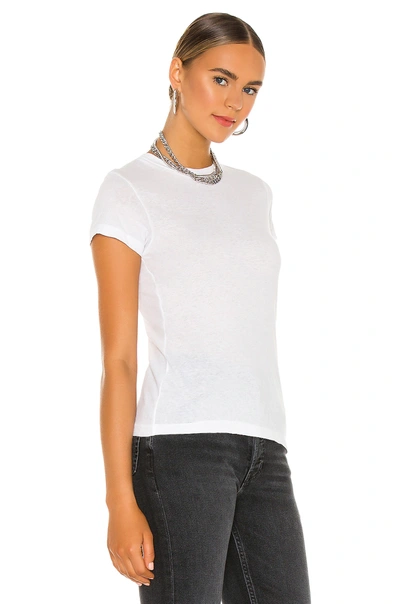 Shop Re/done X Hanes Modern Cotton 1960s Slim Tee In Optic White
