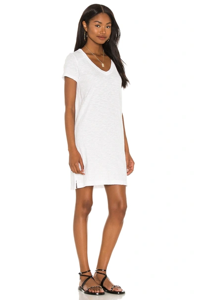 Shop Bobi Slubbed Jersey Mini Dress In White