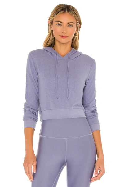 Alo Yoga Getaway Cropped Hoodie In Blue Moon Heather ModeSens