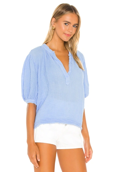 Shop 9 Seed Biarritz Puff Sleeve Top In Crystal