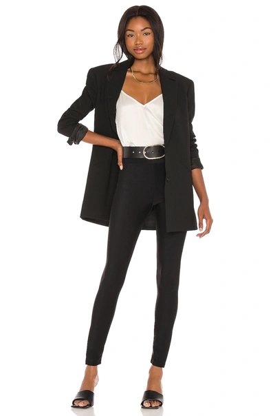 Wolford Midnight Grace Front-slit Jersey Leggings In Black