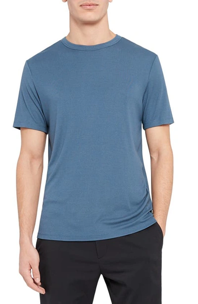 Shop Theory Anemon Essential Solid T-shirt In Skyline Melange