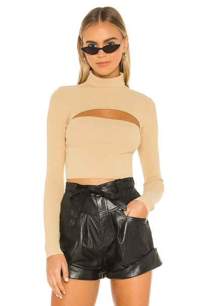 Shop Superdown Tasha Cut Out Sweater In Toast