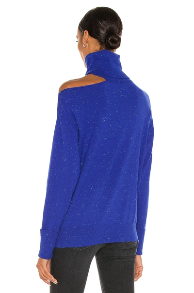 Shop 525 America Cold Collarbone Pullover In Ultra Blue