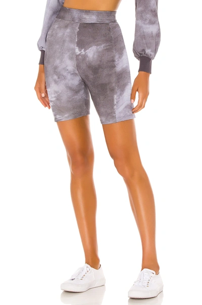 Shop Lovers & Friends Ava Biker Short In Black Tie Dye