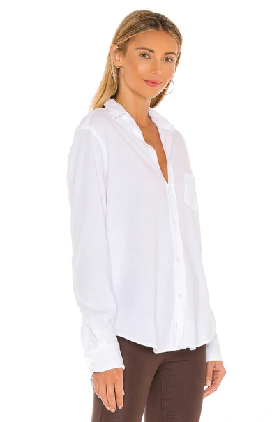Shop Frank & Eileen Eileen Knit Button Down Shirt In White