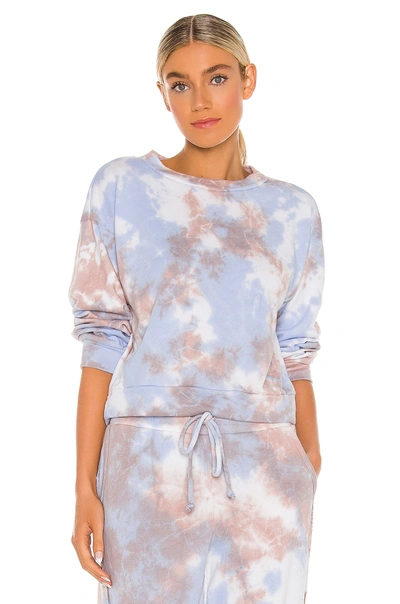 Shop Michael Stars X Revolve Tie Dye Sweater In Blue & Mocha