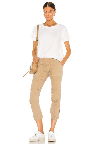 Nili Lotan Slub Linen-jersey T-shirt In White