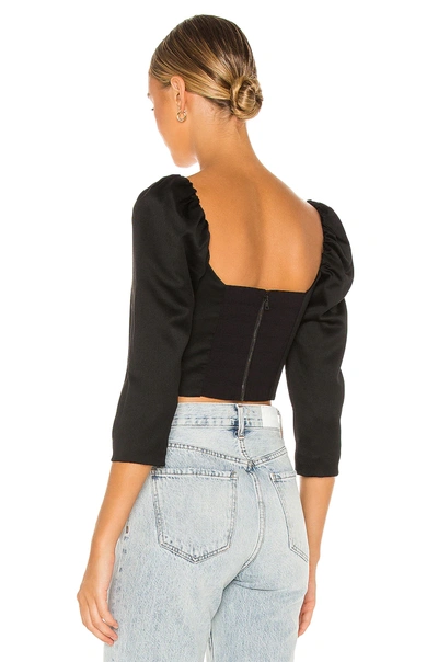 Shop Alice And Olivia Solange Crop Top In Black