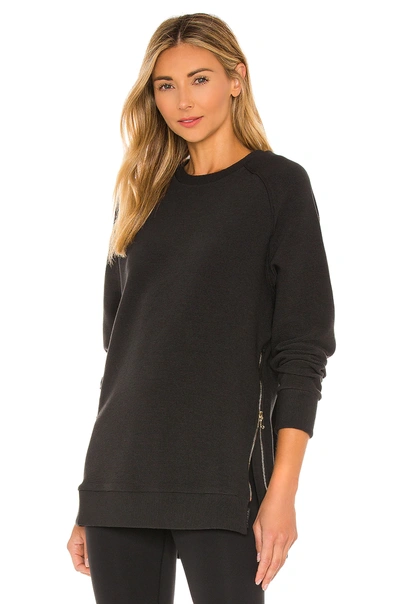 Shop Varley Manning Sweatshirt In Black