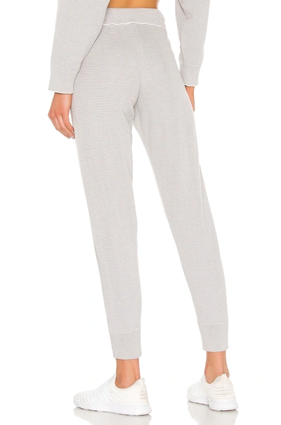 Varley Alice Knitted Cotton Sweatpants In Grey