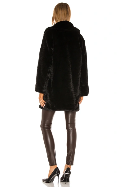 Shop Lamarque Linnea Faux Fur Coat In Black