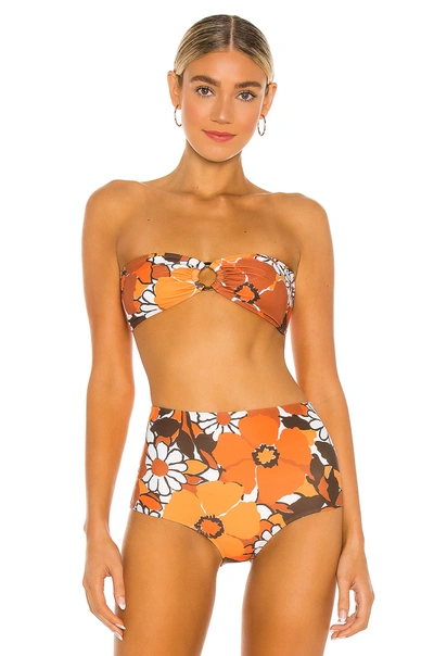 Shop Faithfull The Brand Malady Top In Orange Isola Floral