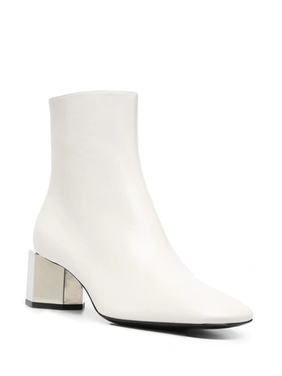 Shop Off-white Block-heel Boots In Grey