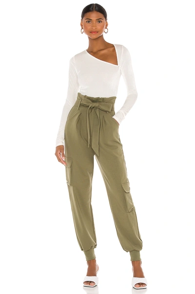 Shop Lovers & Friends Cc Cargo Sweatpants In Olive Green