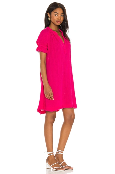 Shop 9 Seed Antibes Puff Sleeve Caftan In Passion