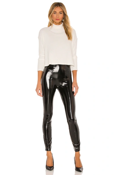 Spanx faux patent leather leggings in black