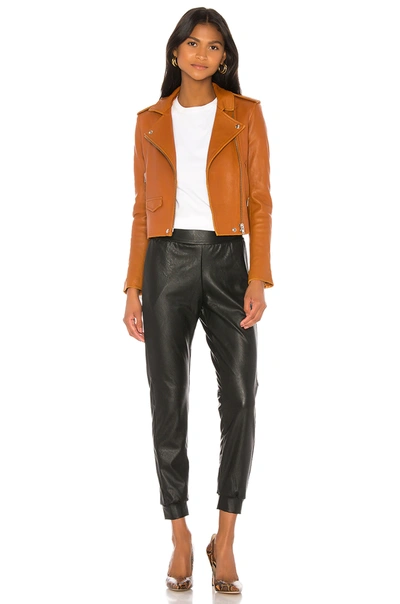 Commando Faux Leather Jogger Black Slg45 Xs In Black