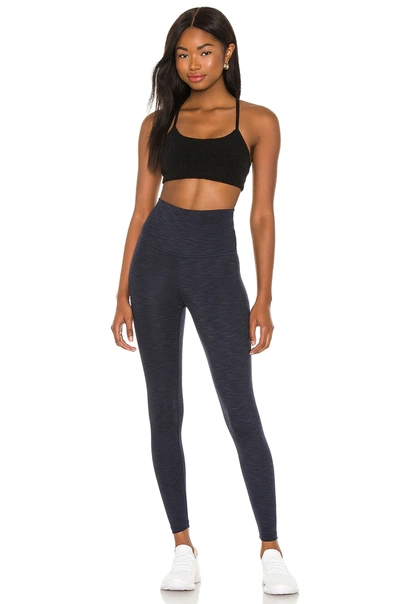 Shop Beyond Yoga Spacedye Slim Racerback Bra In Darkest Night