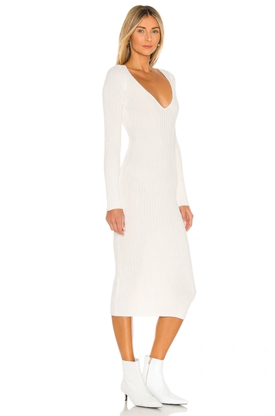 Shop Nbd Bekah Deep V Midi Dress In White