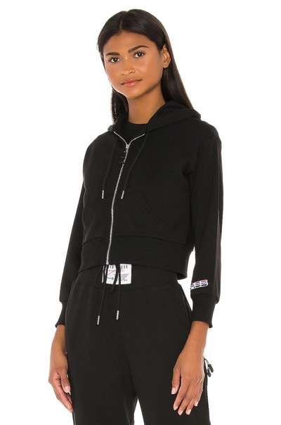 Shop Adam Selman Sport Shrunken Hoodie In Black