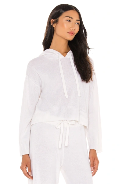 Shop Bella Dahl Sweater Hoodie In Pearl White