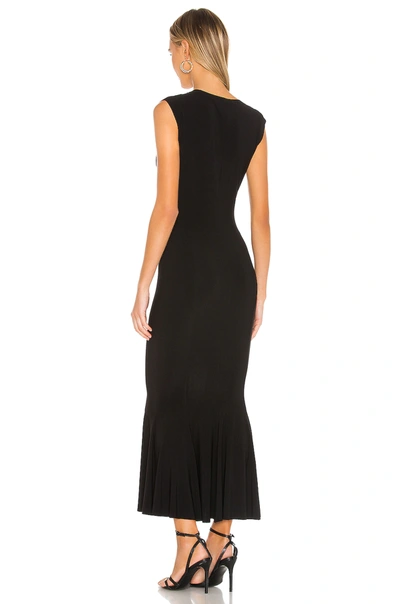 Shop Norma Kamali Sleeveless Fishtail Dress In Black