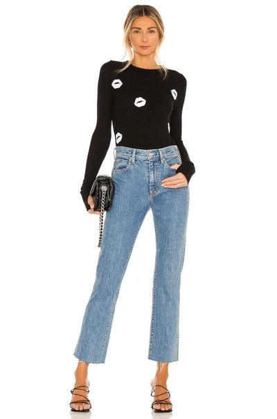 Lauren Moshi Mckinley All Over Lips Top In Black