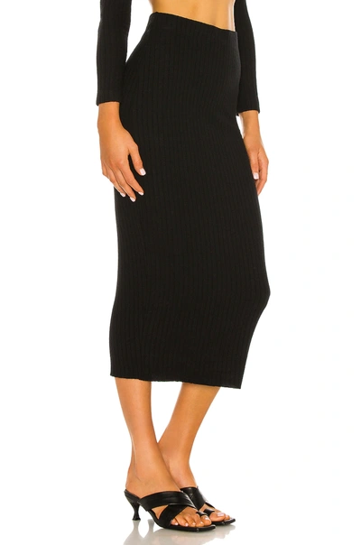 Shop Enza Costa Sweater Rib Pencil Skirt In Black