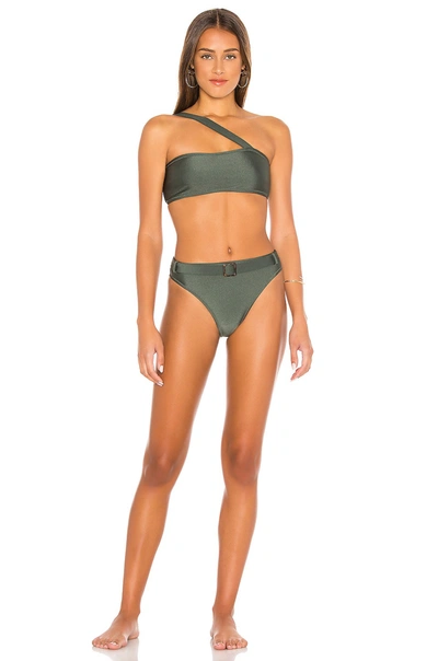 Shop Lna Sorrento Belted Bikini Bottom In Army
