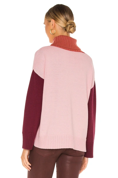 Shop Michael Stars Daria Turtleneck Sweater In Ballet Combo