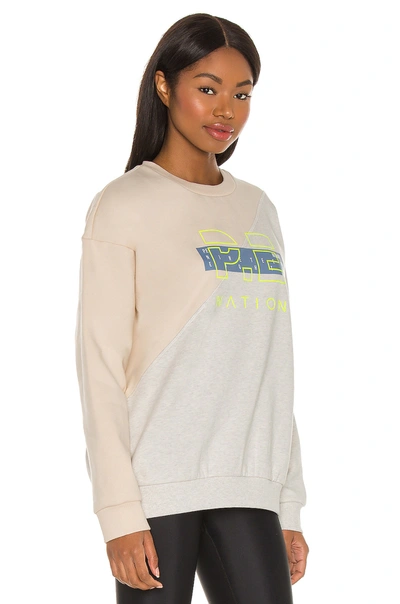 Shop P.e Nation First Position Sweatshirt In Pearled Ivory