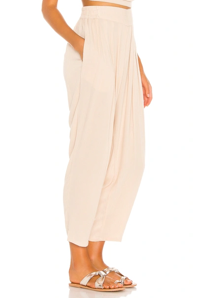Shop Indah Tanah Solid 80s Pleated Trouser In Doe