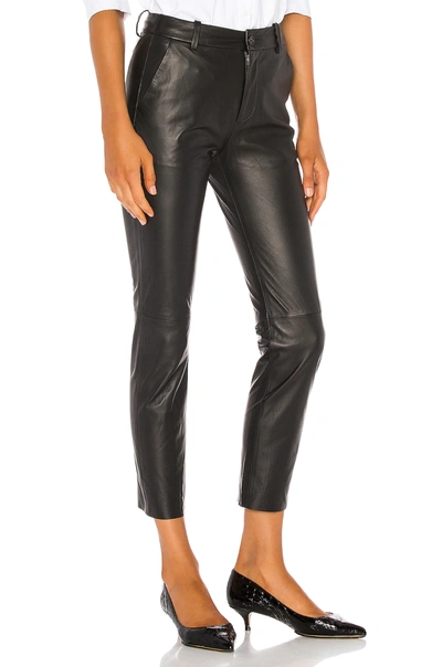 Shop Nili Lotan Montauk Leather Pant In Black