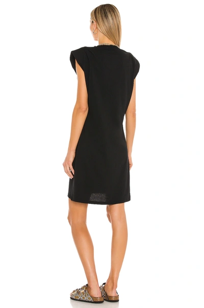 Shop Frame Padded Shoulder Dress In Noir