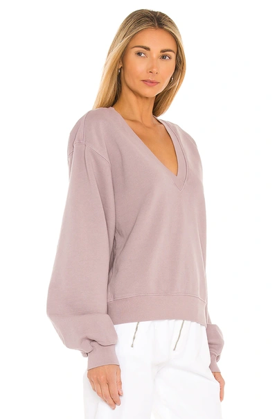 AGOLDE V-neck Balloon Sleeve Sweatshirt (Activewear,Sweatshirts)