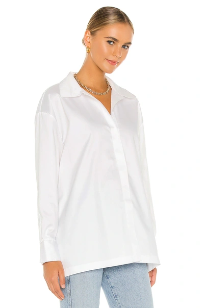 Shop Norma Kamali Oversized Boyfriend Nk Shirt In White