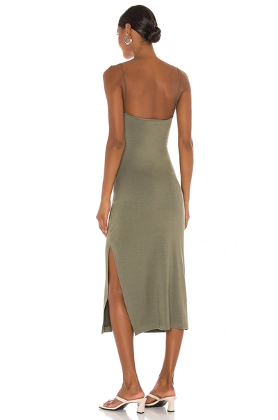 Shop Enza Costa X Revolve Strappy Side Slit Dress In Military