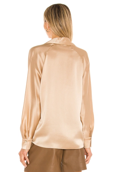 Shop Vince Shaped Collar Popover Top In Chamois