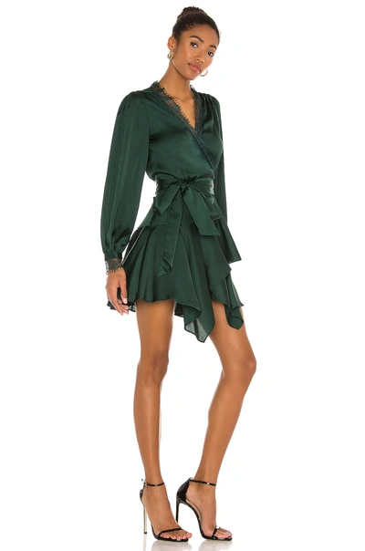 Lovers & Friends Nadeen Mini Dress In Emerald Green